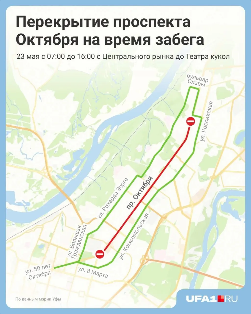 Участки проспекта Октября будут закрыты и частично перекрыты 22–23 мая: узнайте время и места ограничений движения.