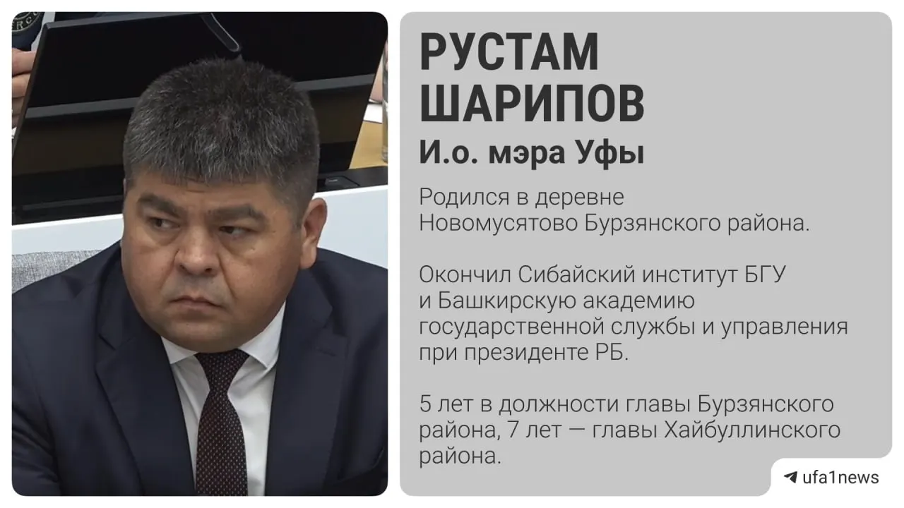 Рустам Шарипов назначен и.о. мэра Уфы