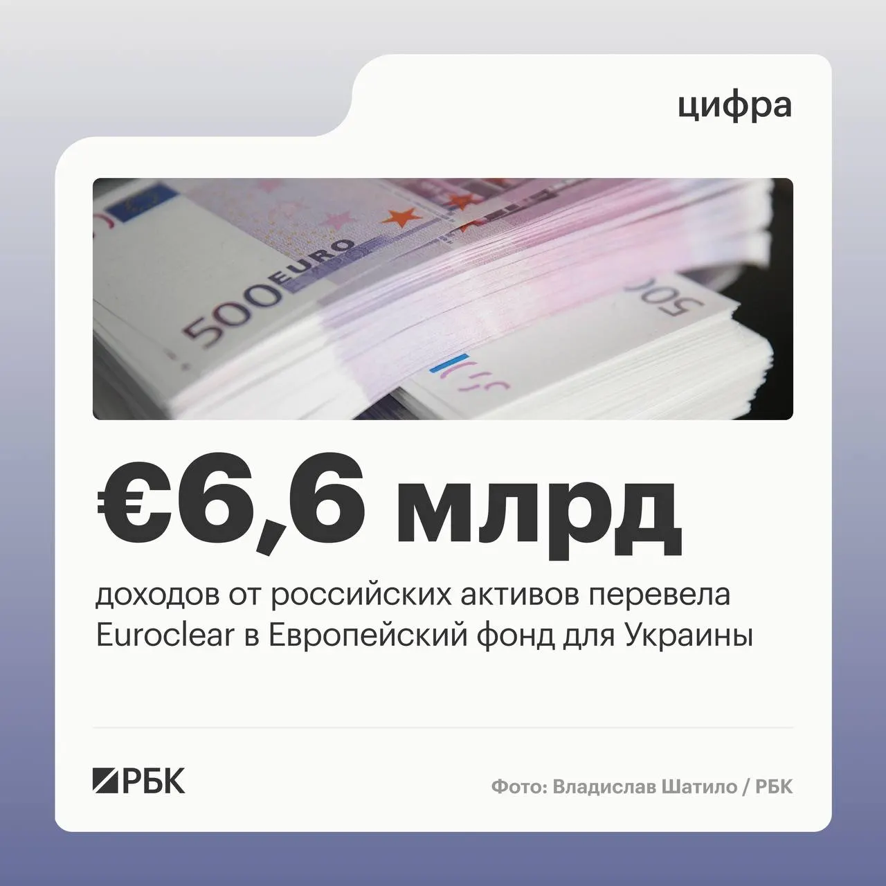 Бельгийский депозитарий перевел Киеву €6,6 млрд; следующий платеж €1,4 млрд запланирован на июль 2026 года. Процентный доход от замороженных активов в I квартале 2026 года сократился на 23%.