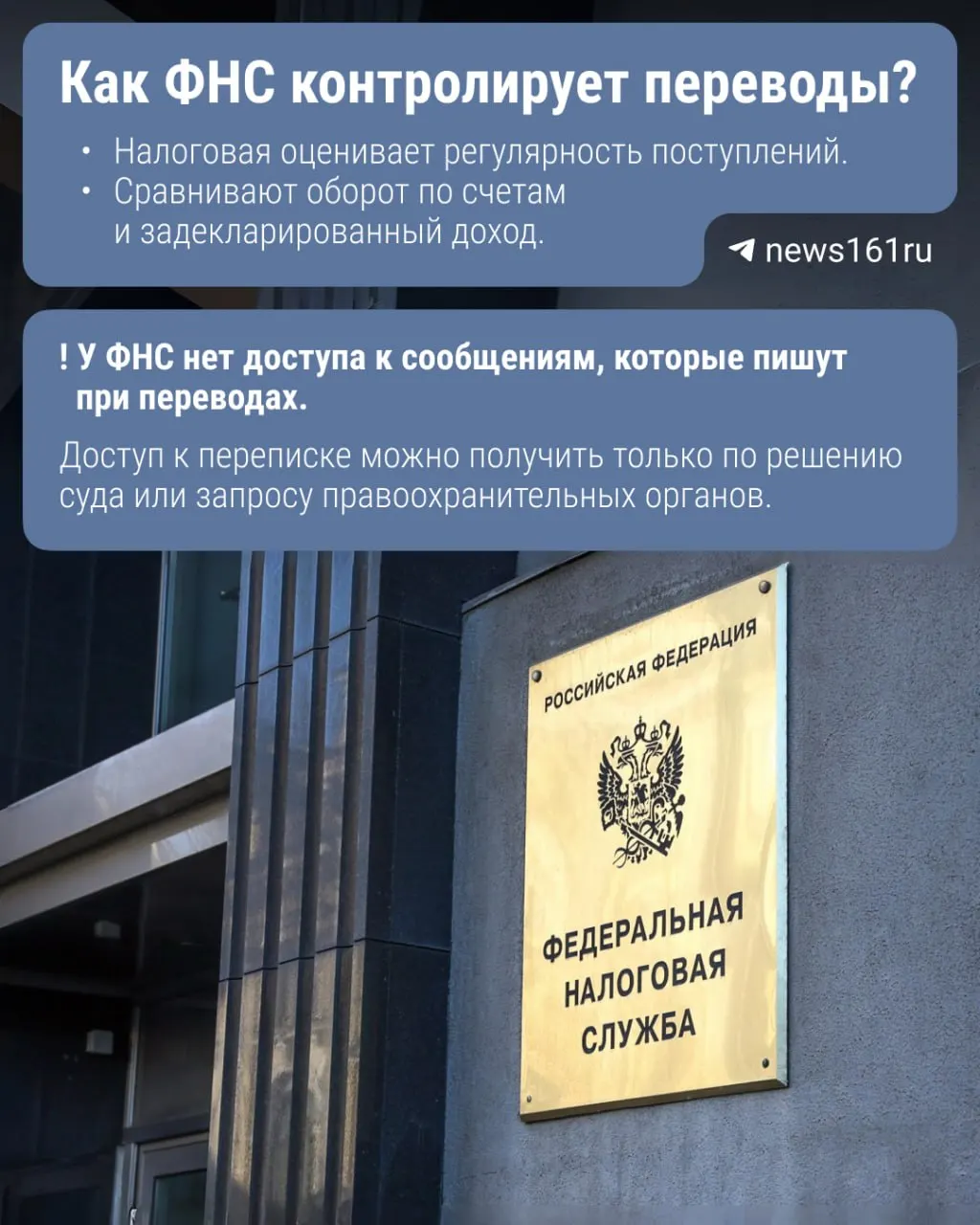 Госдума рассматривает законопроект о передаче Центробанком в ФНС данных о переводах через Систему быстрых платежей. Под мониторинг попадут операции на сумму свыше 2,4 млн рублей в год.
