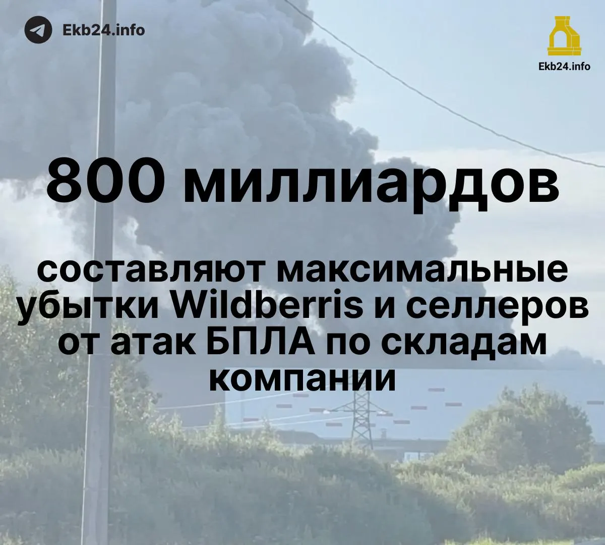 Атаки дронов на инфраструктуру Wildberries привели к масштабным потерям: ущерб оценивается в 600–800 млрд рублей, продавцы теряют значительную часть запасов; выплаты пока не произведены.