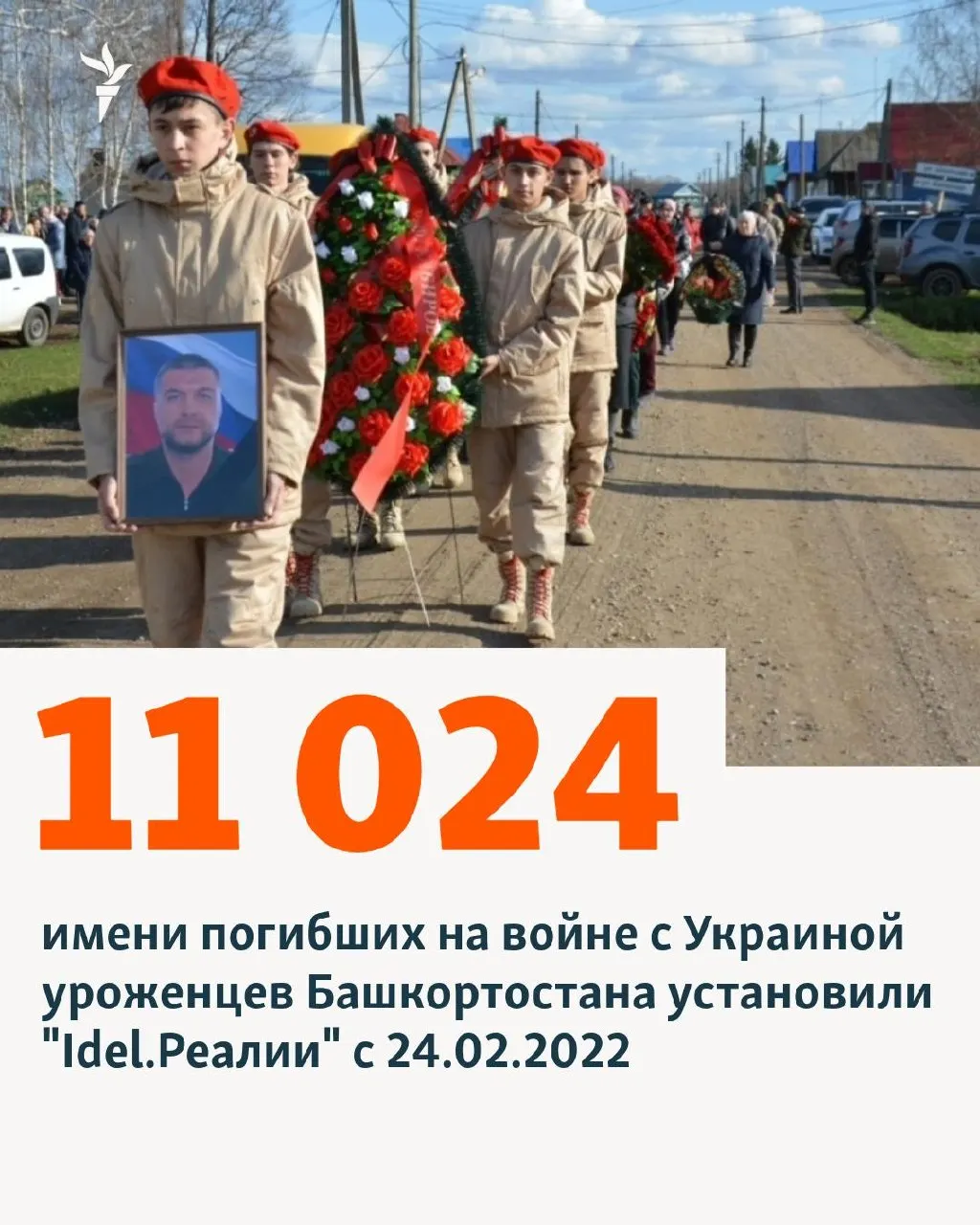 По данным регионального подсчета, погибли 11 024 уроженца Башкортостана; республика лидирует по этому показателю в Поволжье и по всей России.